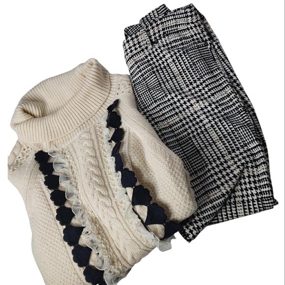 J Mc Glaughlin Bainbridge Becca Straigh Leg PantCatalina Houndstooth Glen Plaid - Picture 11 of 13